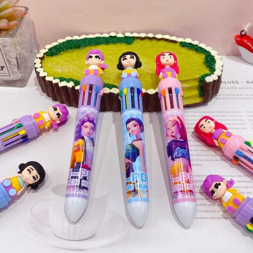 1/3/12PCS 10Colors Kpop Demon Hunters Ballpoint Pens Rumi Zoey Pen for Students Classroom School Supplies Party Favors Giftsn Z251204