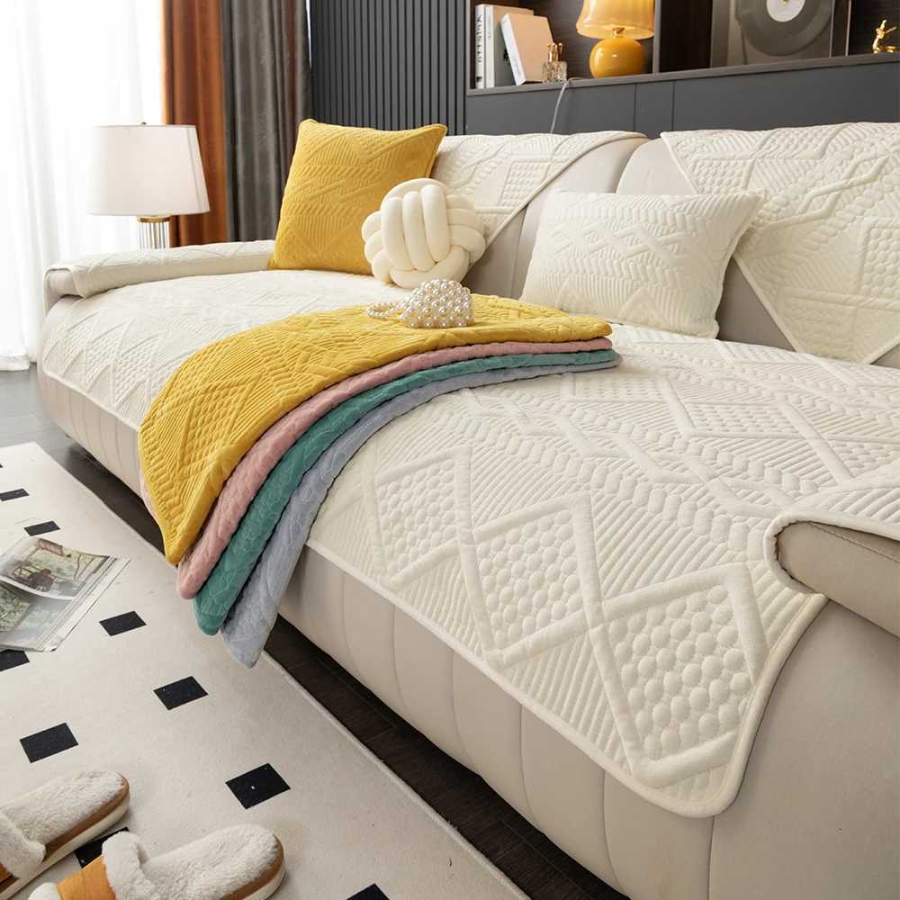 Quilting Sofa Cushion Cover for Winter Grape pattern Anti-slip Sofa Cover Pet Friendly Sofa Cushions for Living Room 1-4 Seat M251204 - view 5