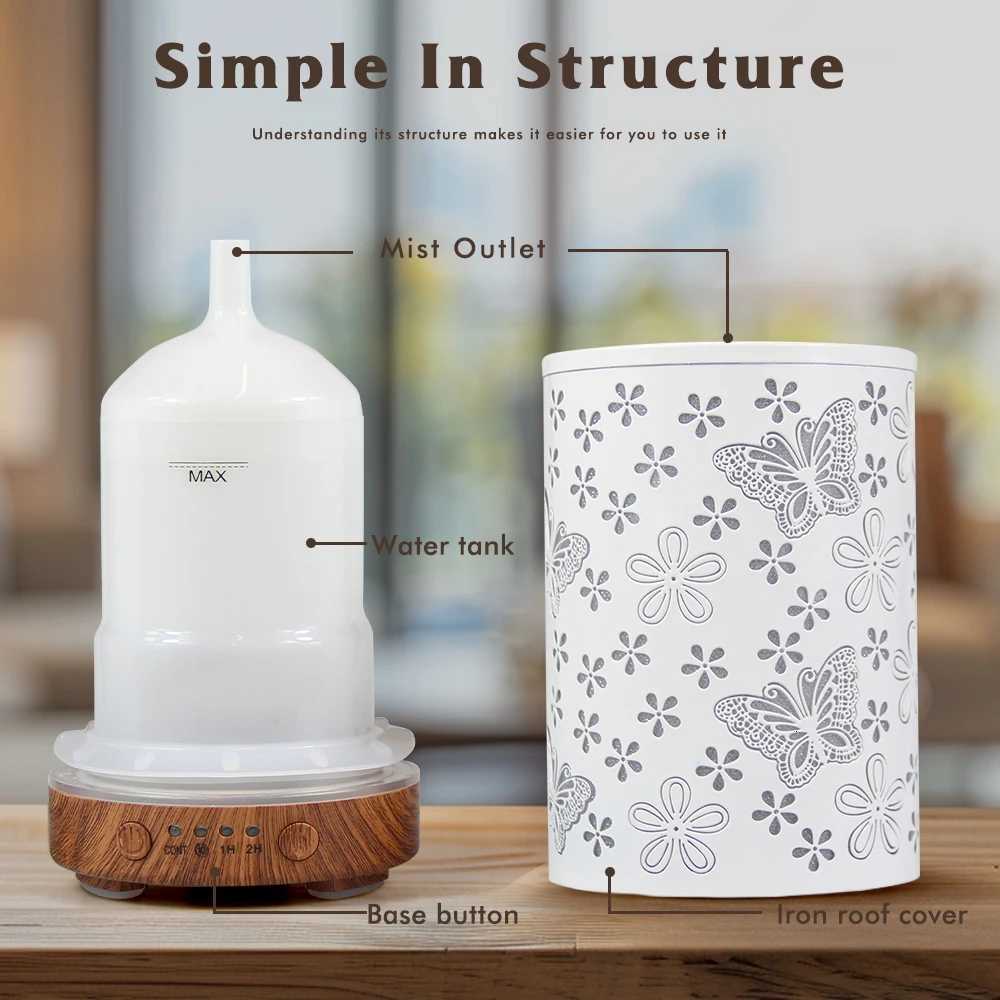 100ml Essential Oil Diffuser Sn-Color Ara Light trasonic Air Humidifier Ro Scent Diffuser with Timer Function C251204