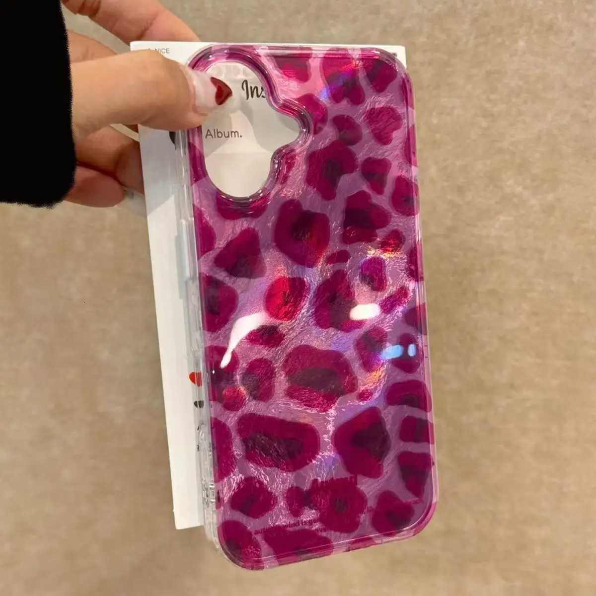 Purple Leopard Print Glacier Pattern Phone Case For iPhone 17 16 15 14 13 12 11 Pro Max XS XR 7 8 Plus 16e Shockproof Back Cover H251203