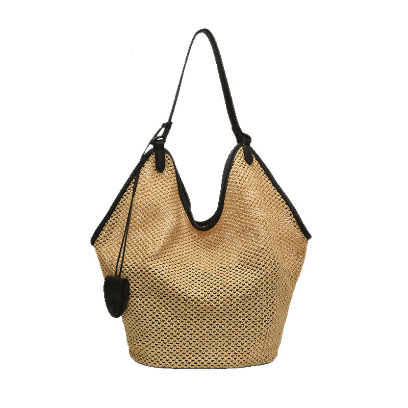 Large Capacity Woven Tote for Women 2025 Summer New Trendy Versatile Commuter Underarm Niche Design Shoulder Bag