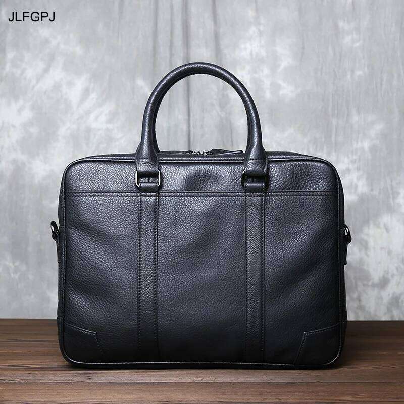 Luxury Bag Designer Retro Genuine Leather Handbag Men S Horizontal Large Capacity Messenger Briefcase First Layer Cowhide Business Computer Bag