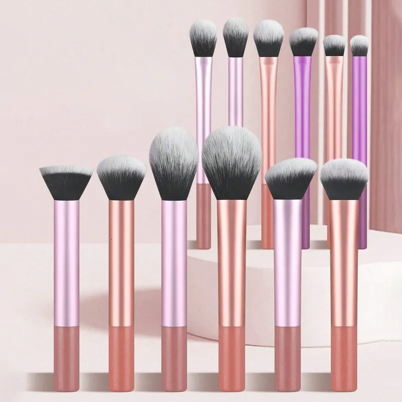 8 Pcs Portable Makeup Brush Set with Travel Pouch Colorful Handle Soft Synthetic Face Eye Cosmetic Brushes set Custom Products