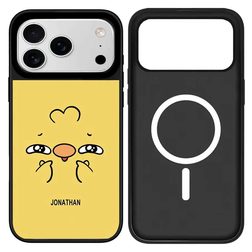 Cartoon Chicken Mirror Surface Cover for iPhone 12 13 14 15 16 17 Pro Max 17 Air Case - Protective Magnetic Case H251203