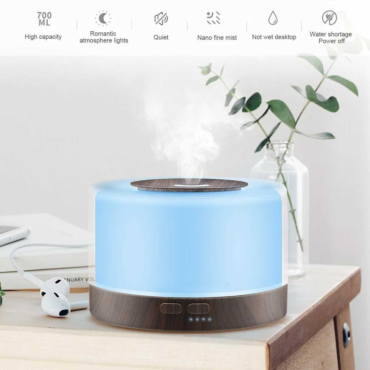 trasonic Essential Oil Diffuser 550ml with 7 LED night lights Cool Mist for Aratherapy Humidifying for he bedro C251204