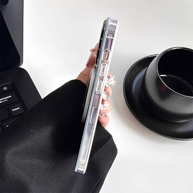 Fashion Cute Circar Dots Case For iPhone 16 17 Pro Max 15 14 13 Polka Dots IMD TPU Magnetic Back Cover For H251203