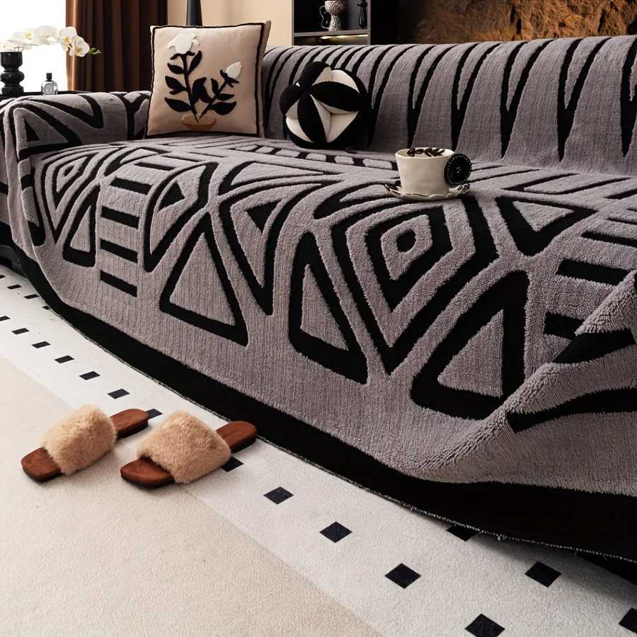 1 piece new bohemian-style sofa cover retro interlaced comfortable sofa blanket suitable for pets slip-resistant protection M251204 - view 3