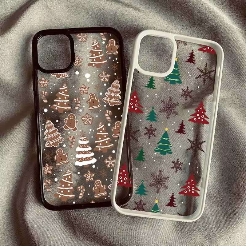 Fl Sn Christmas Tree Snowflake Phone Case For iPhone 17 Air 16 Pro Max 15 14 Plus 13 12 11 Shockproof Silicone Back Cover H251203