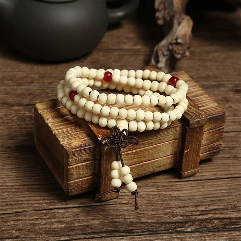 Green 6mm Natural Sandalwood Bracelets & Bangles For Women Buddhist Buddha Wood Prayer Bead Mala Unisex Men Jewelry Bijoux A245 ddmynov