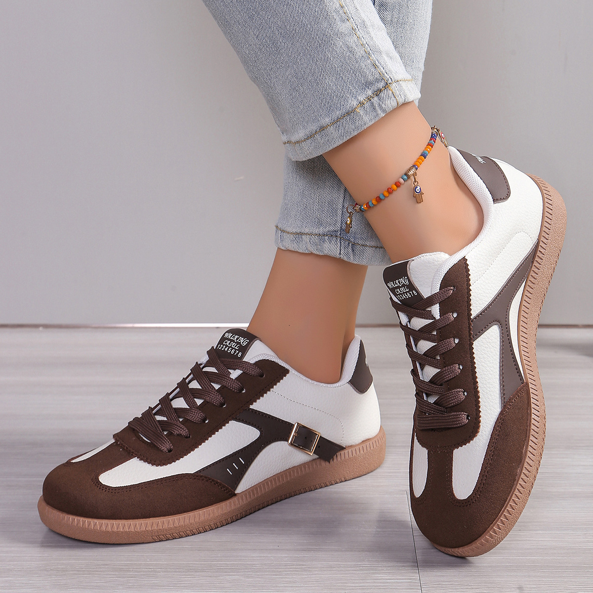 Free Shipping 2025 New Retro design Shoes for Women Large Size Comofortable Breathable Flat Casual Shoes
