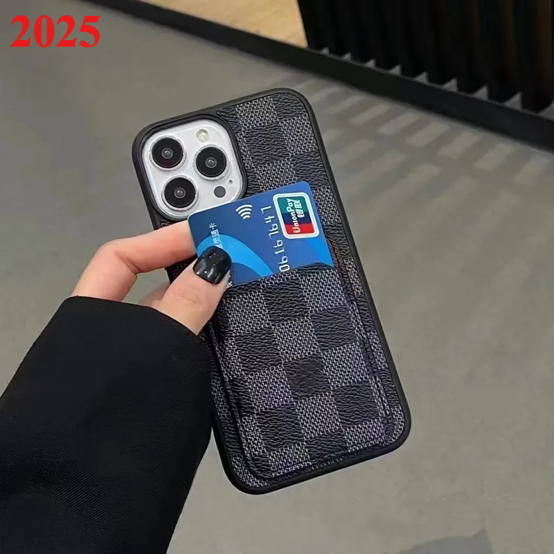 2025 Designer phone Cases for iPhone 17 17AIR 16 pro max case 15 14 Pro 16Pro Plus 13 12 Luxury Pattern Leather wallet case card cover phone case Designer Scratch proofS
