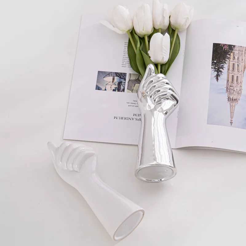 Ceramic Vase Body Scpture Ins He Decoration Hand Art Flower Insert Dried Flower Hydroponic Decoration New He Gift H251204