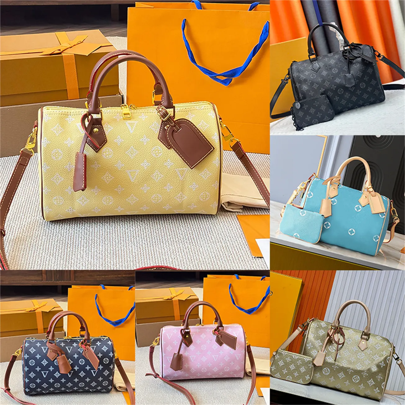 New Top quality speedyity30 bag Womens crossbody shoulder bag Original designer handbag mirror quality leather chain bags expensive tote Pillow bag wallet tote