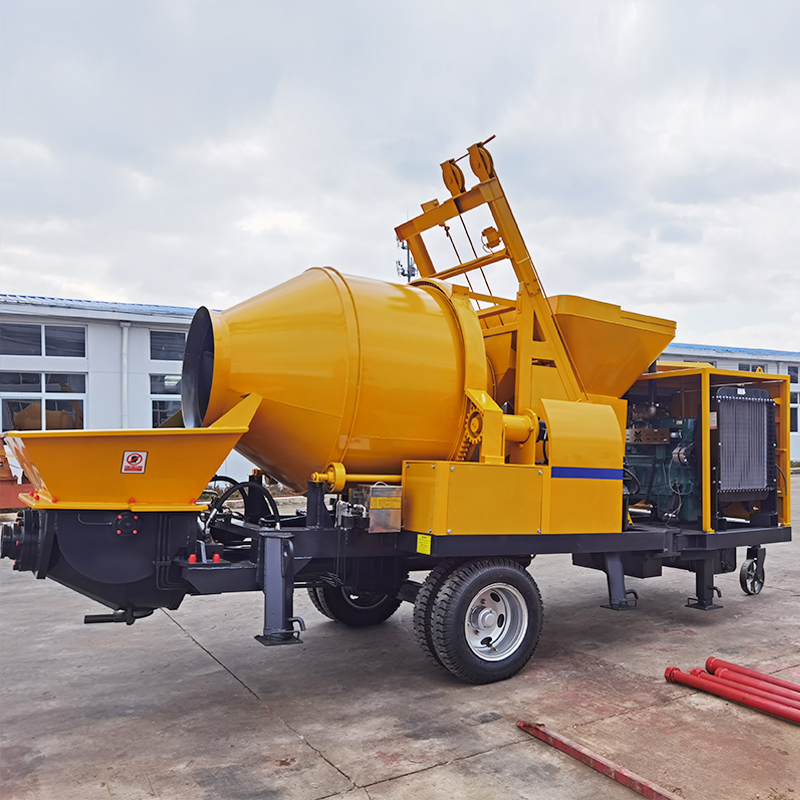 New Generation Portable Concrete Pump and Mixer | Diesel Engine for Reliable House Construction Use