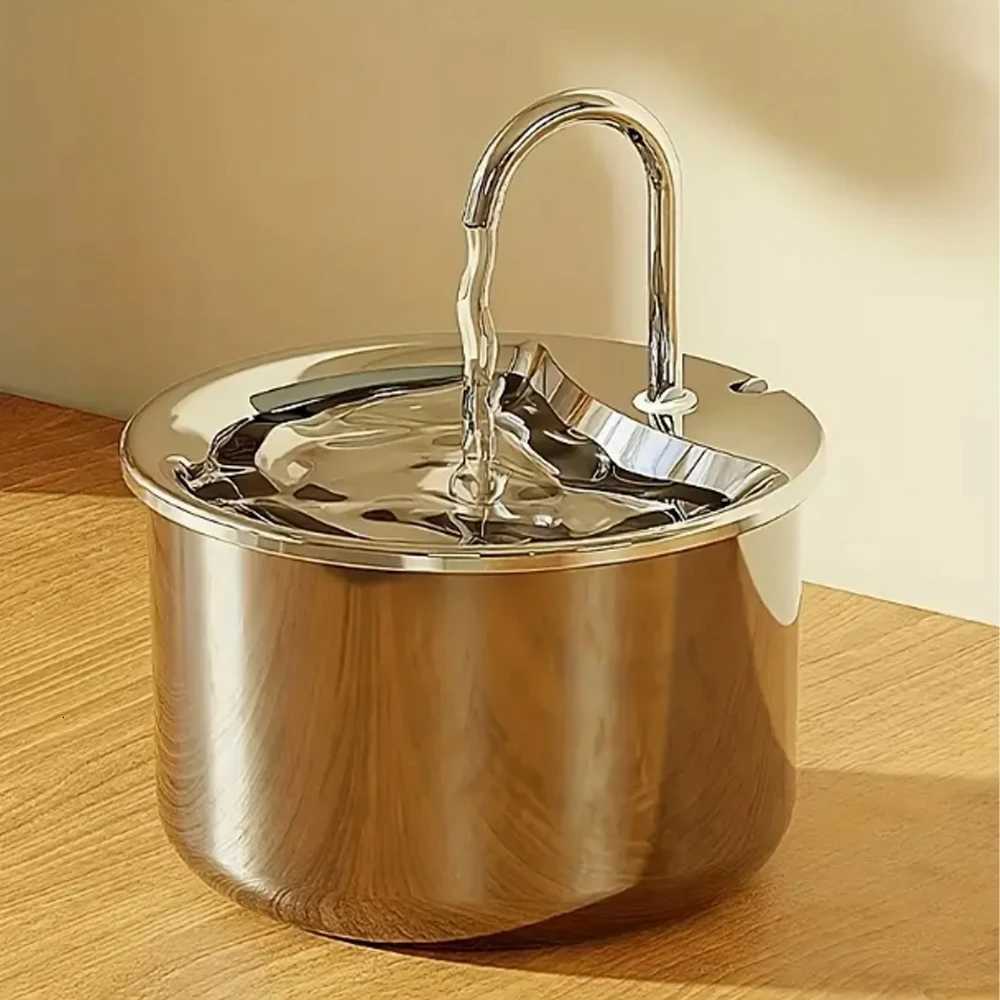 1 stainless steel cat water dispenser 6763 ounce automatic pet water dispenser with ultra quiet pump USB power supply M251204