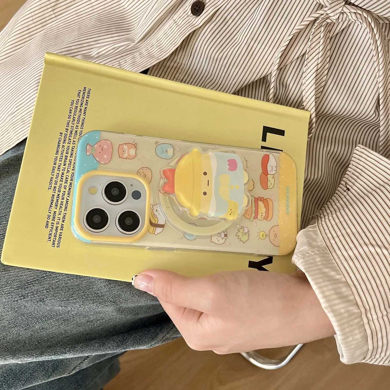 Cartoon Cute Sushi Magnetic Stand Holder Fundas For Iphone 13 15Prax 15 14 14Pro 12 Pro Max 13Prax Shockproof Phone Case H251203