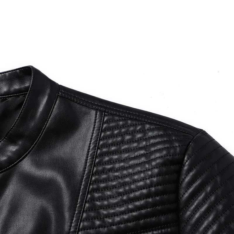 Green Motorcycle Leather Jacket Men2025New Spring and Autumn Trendy Brand Stylish Casual Leather Jacket for MenT251204