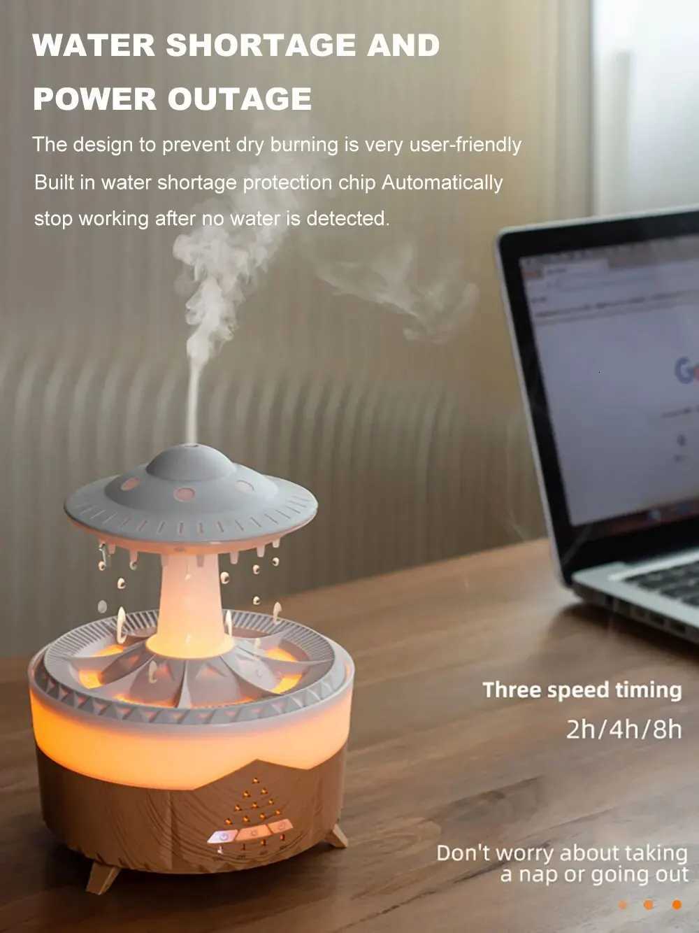 Aierwill ufo Air Humidifier trasonic Aratherapy Diffusers Mist Maker Fragrance Essential Oil Ara Difusor Remote control C251204