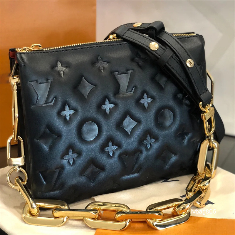 Shoulder Bags Evening Bags Shoulder Bags 10a black Designer bag M57790 COUSSIN metal chain Cross Body Shoulder Bags Luxury handbag Clutch Tote pochette purse