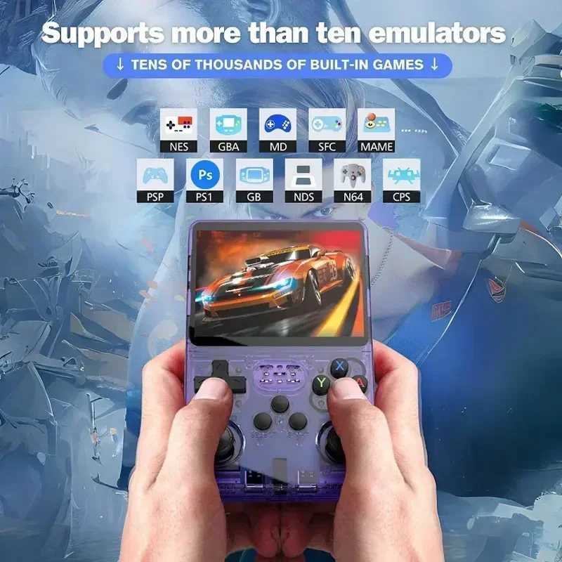 R36S Handheld Game Console 35Inch IPS Sn 128G Classic Retro Games Consoles Arkos System Portable Pocket Video Game Player H251204