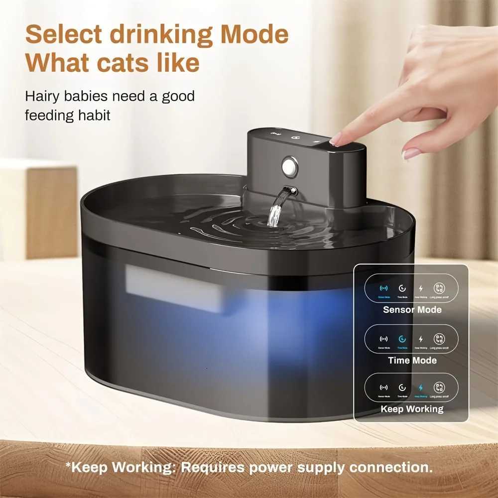 22L Wireless Automatic Pet Water Dispenser Rechargeable Cat Indoor Fountain Dispenser With 2600mAh Infrared Sensor For Dog Cat M251204