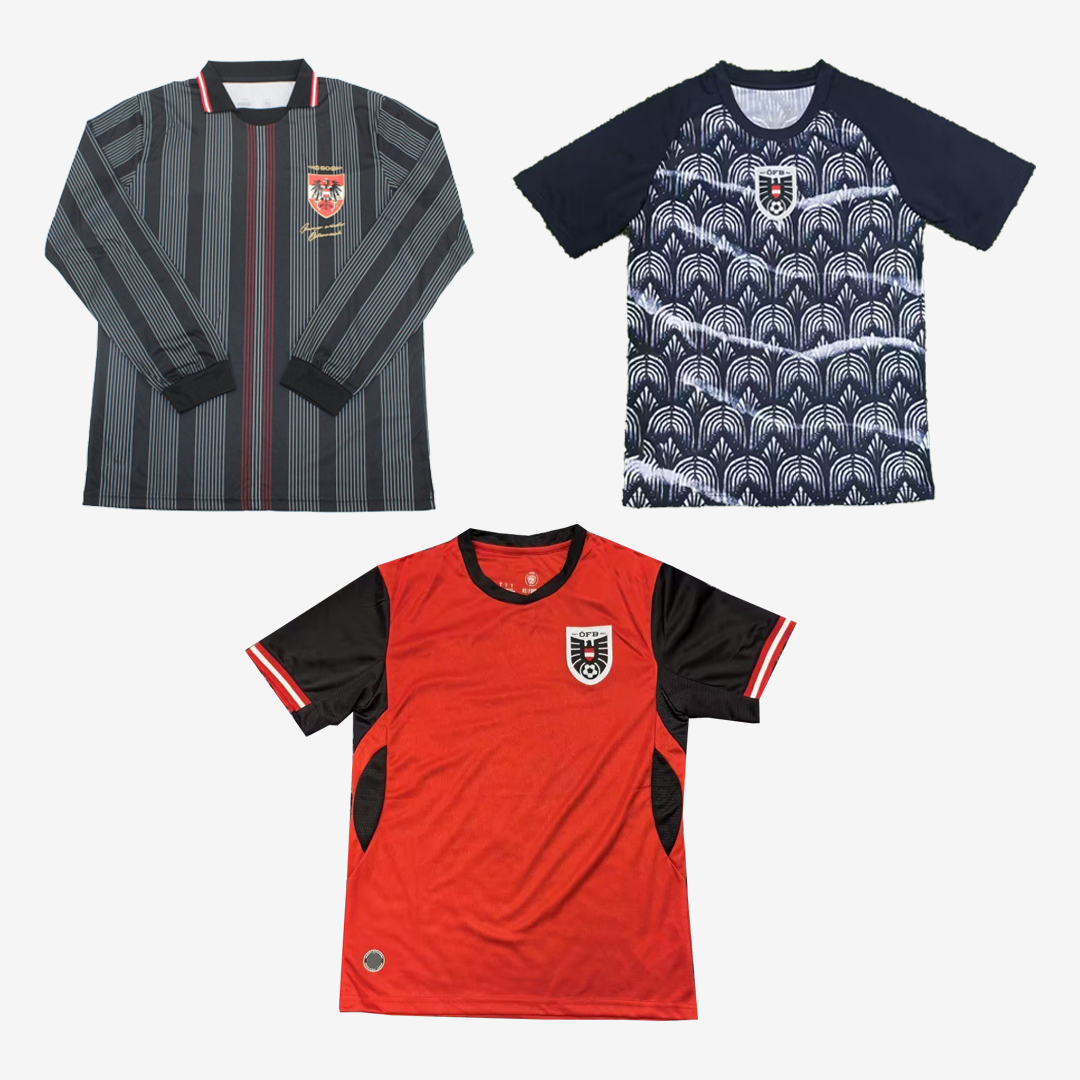 2025 2026 Austria Soccer Jerseys 150 years 150th Souvenir Arnautovic Football Shirt Home Away Alaba Camisetas De Futbol Men Kids Sabitzer Lienhart Pre match uniform