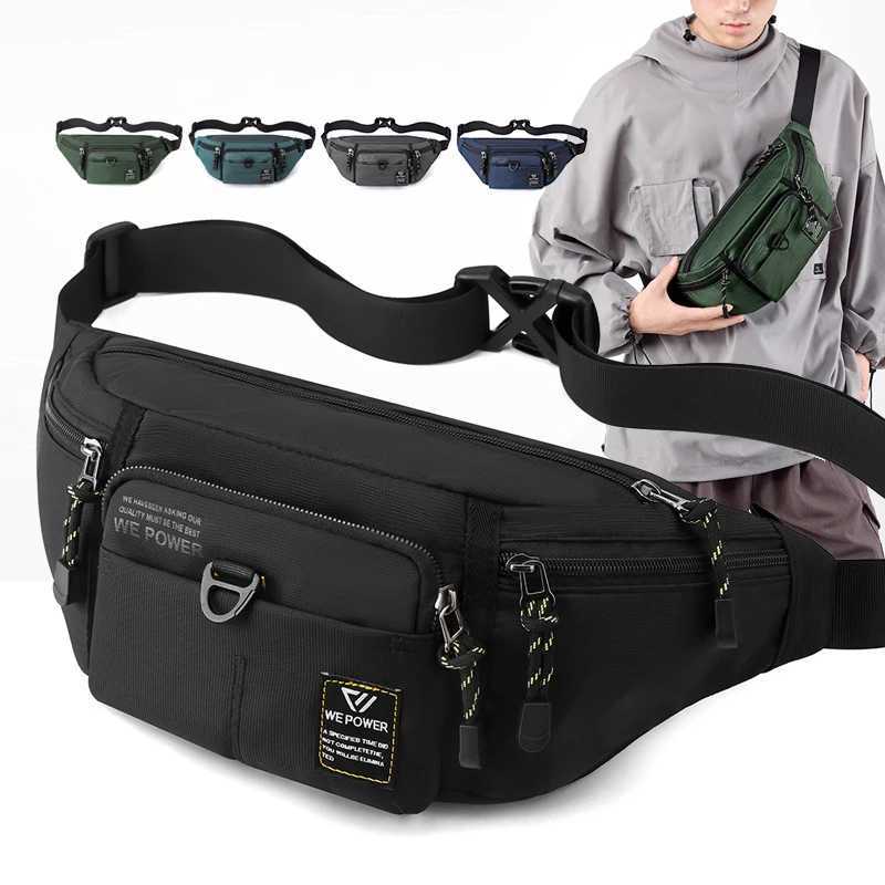 Men Waist Fanny Pack Belt Sling Chest Bag Travel Multi-Pocket Military Fashion Sports Nylon Male Pouch Purse Bum Hip Bags NewT251204