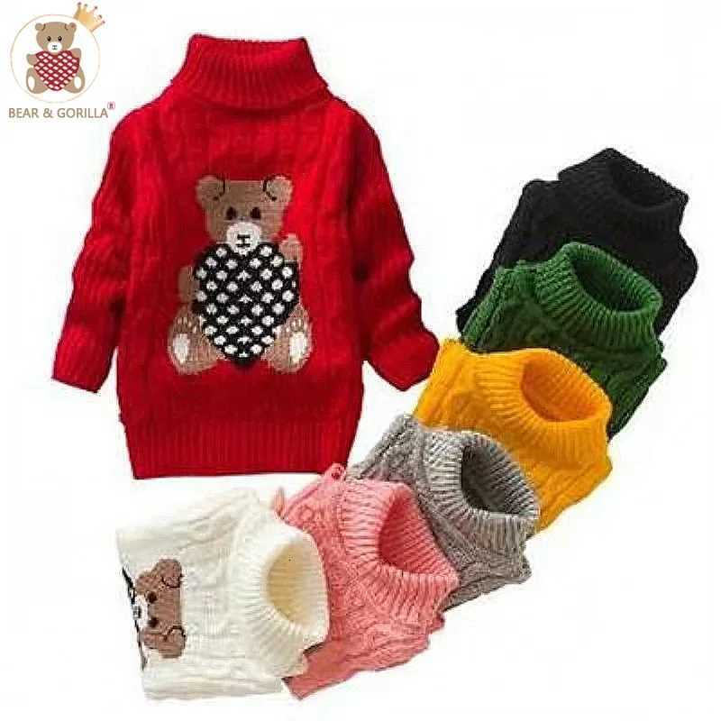 Bear Winter Autumn Boy or Girl Unisex Clothing Sweater Casual Fashion Pullover For Kid Children Baby Gril ClothingW251204
