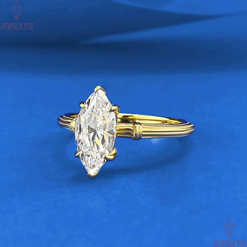 vintage 18k gold 6X12mm s925 sterling silver designer ring for woman diamond wedding party 5A cubic zirconia luxury engagement rings wed jewelry size 