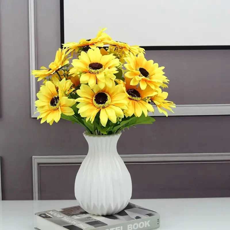 1 Pc Nordic Flower Vase Imitation Ceramic Plastic Flower Vase Living Ro Desktop Decoration Wedding Centerpiece Arrangement H251204