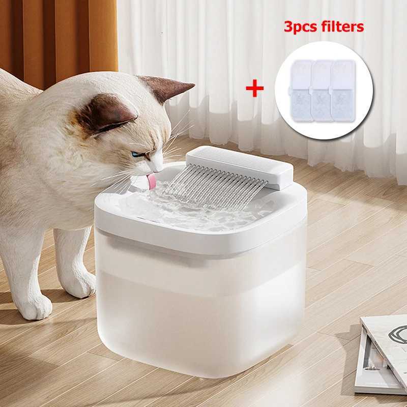 Pet Water Fountain With 3pcs Filter chips Auto circulation 3L large capacity Ideal for cats dogs Replacement Filter for sale M251204
