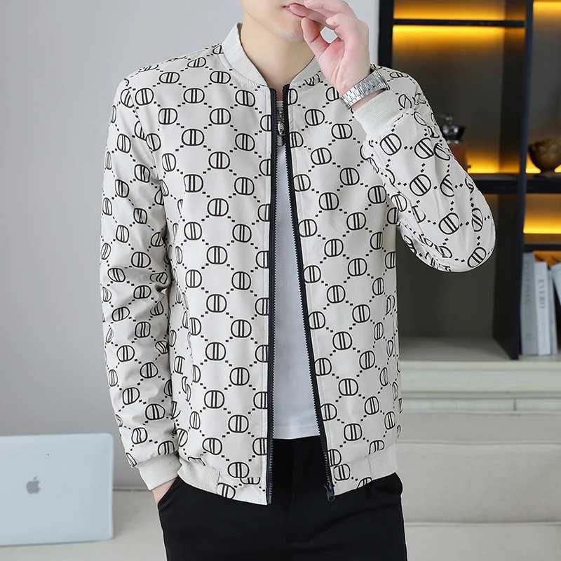 2026 Spring Autumn Casual Print Fashion Slim Bomber Jacket Men Overcoat New Arrival Baseball Jackets Mens Jacket M-4XL TopT251204
