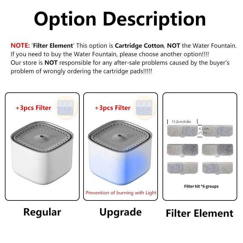 3L Automatic Pet Water Fountain with 3pcs Filter Chips Silent Drinking Dispenser for Cats Dogs Replacement Filters for sale M251204