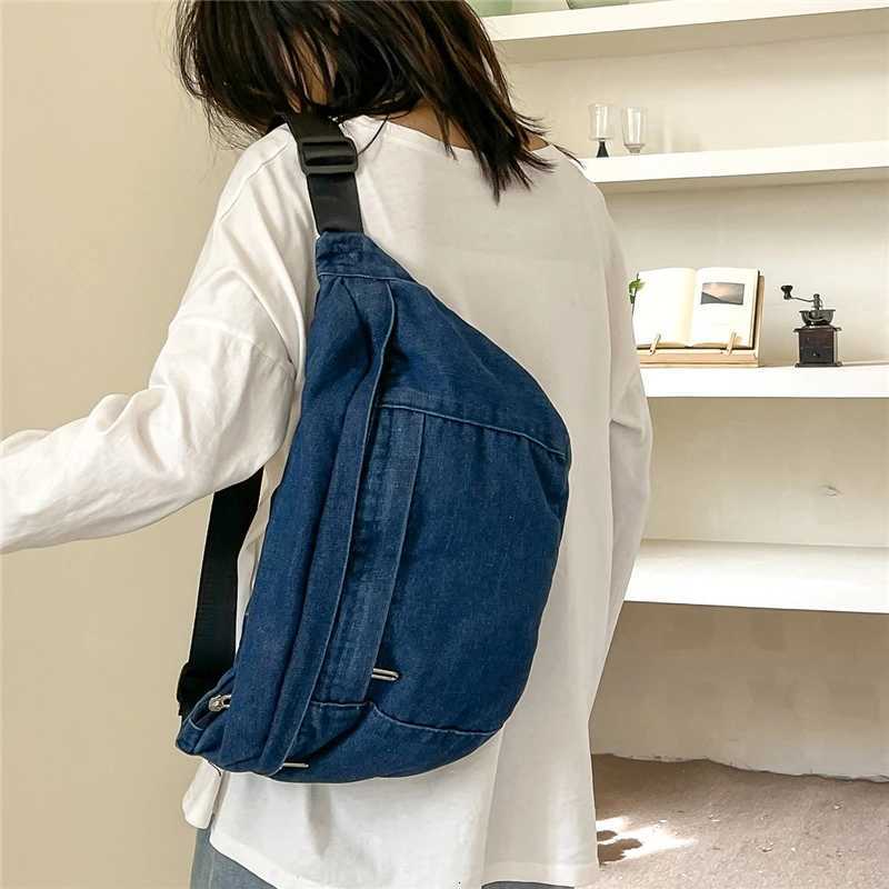 New Cowboy Waist Bag Large Capacity Fanny Pack Street Trend Women Chest Pack Casual Girl Belt Bag Quality Shoulder Crossbody BagT251204