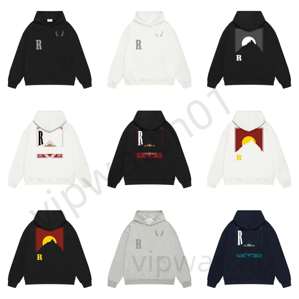 designer rhudehooide Y2K Mens hoodies hip-hop hoodie High Quality Streetwear Fashion High Street Retro hoodie luxury hoodie streetwear hooded Sizes S-XL 267