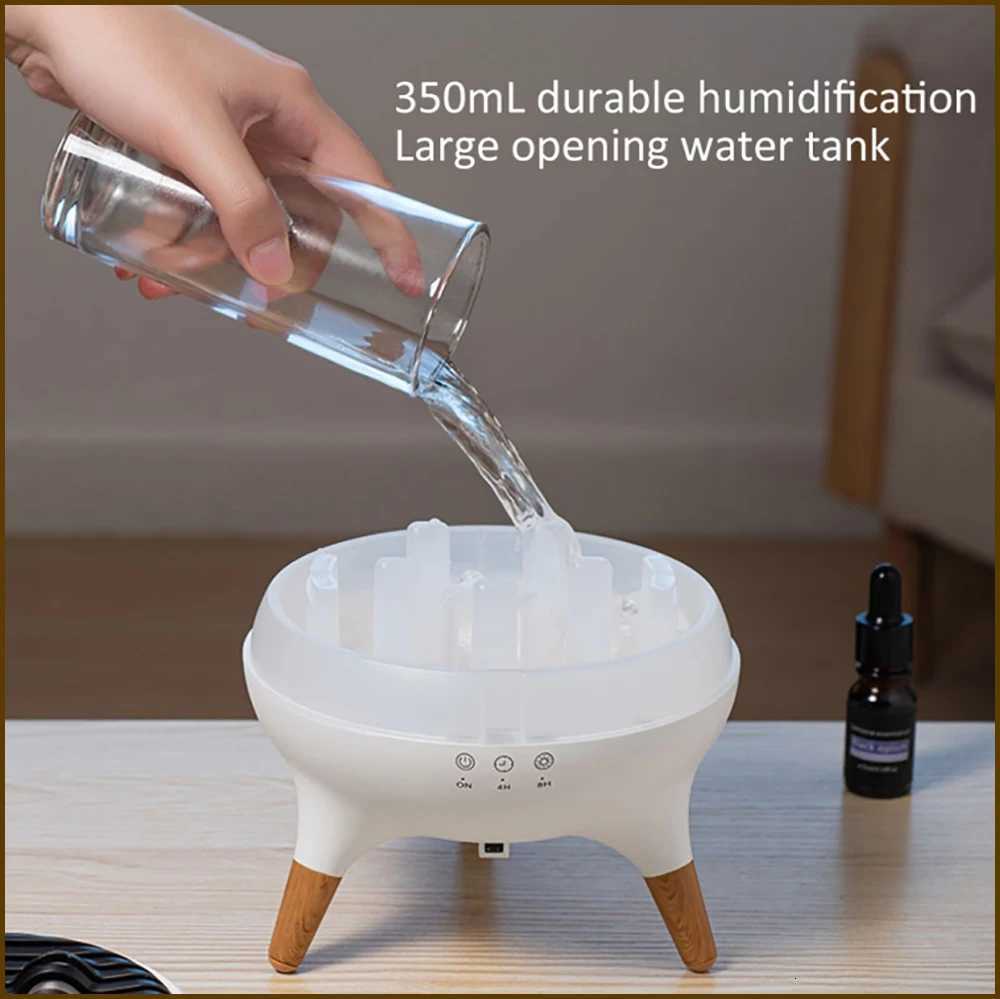 350ml Humidifier Aratherapy Essential Oil Simate Flame Ara DiffuserRemote Control Adjusted Colorf Atmosphere Lighting C251204