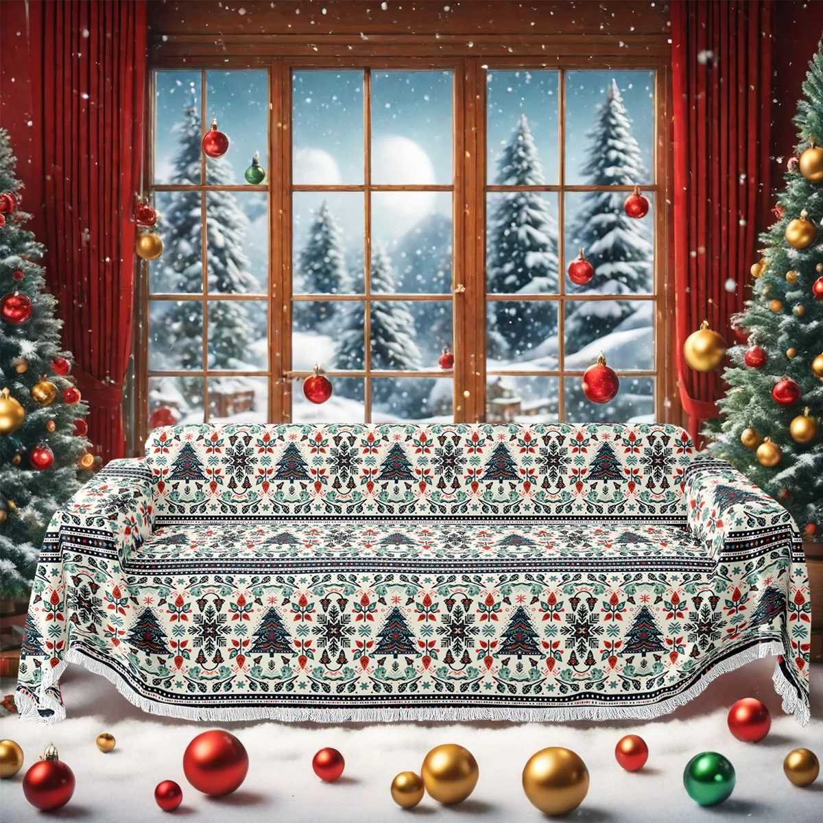 2026 Christmas Sofa Covers Cat-Proof All-season Universal Sofa Cover Living Room Sofa Throw Blanket Christmas Decorations M251204 - view 3