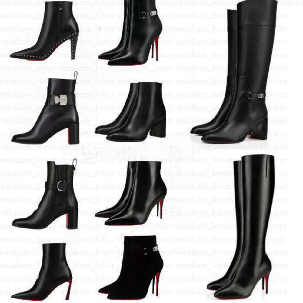 Boots Designer Red Women Heels Womens Dress Shoes Shiny Toe High Heels 8cm 10cm 12cm Stiletto Genuine Leather Black Booties Pumps with Dust Bag
