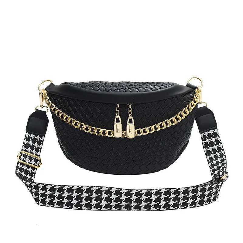 Woven pattern Waist Bag Women Chain Fanny Pack High Quality Chest Bag Fashion Shoulder Bag Female Purses Designer Crossbody BagsT251204