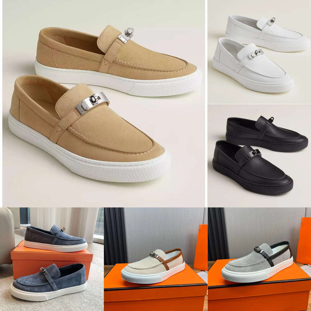 Palladium-plated buckle Loafers Designer men shoes kelly Suede canvas leather Slip-on flat Sneaker dress Walking office Party Wedding casual Vacation Moccasinsr