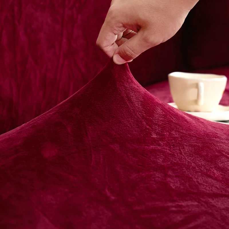 Elastic Stretch Velvet Fabric Sofa Cover Sofa Cover Protector 3 Seater European-style Thickened Couch Covers for Autumn/Winter M251204 - view 6
