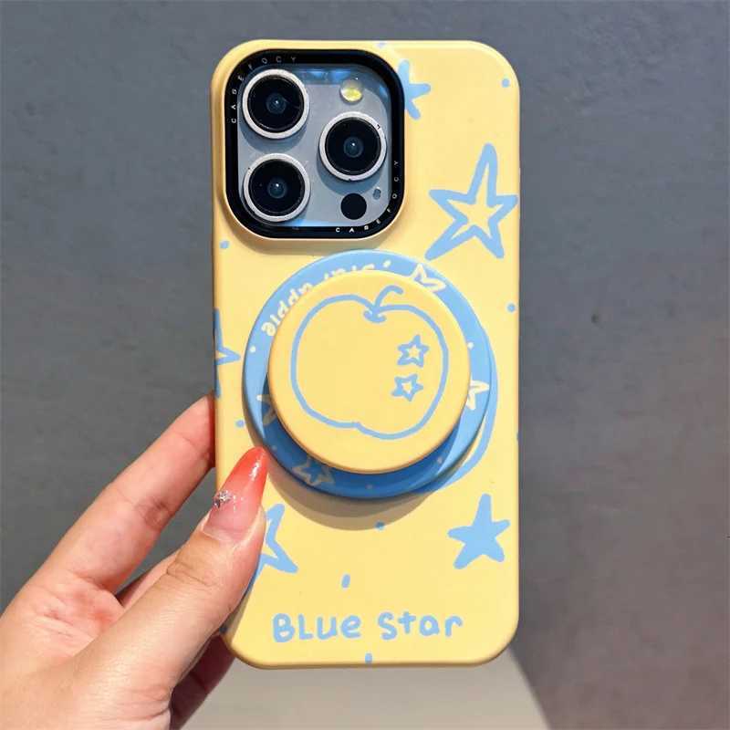 Korean Line Star Cute Magnetic Case For iPhone 16 Pro 15 12 14 13 Pro Max Cover with Stand Holder Phone Case for H251203
