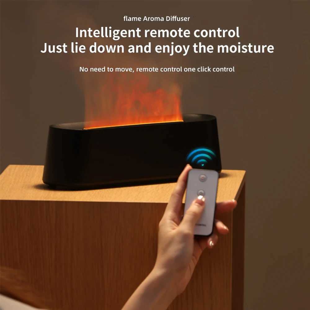 Essential Oil Ara Diffuser Mticolor Flame Humidifier Timing Protect Colorf Ambient Light He Air Humidifier Ara hine C251204
