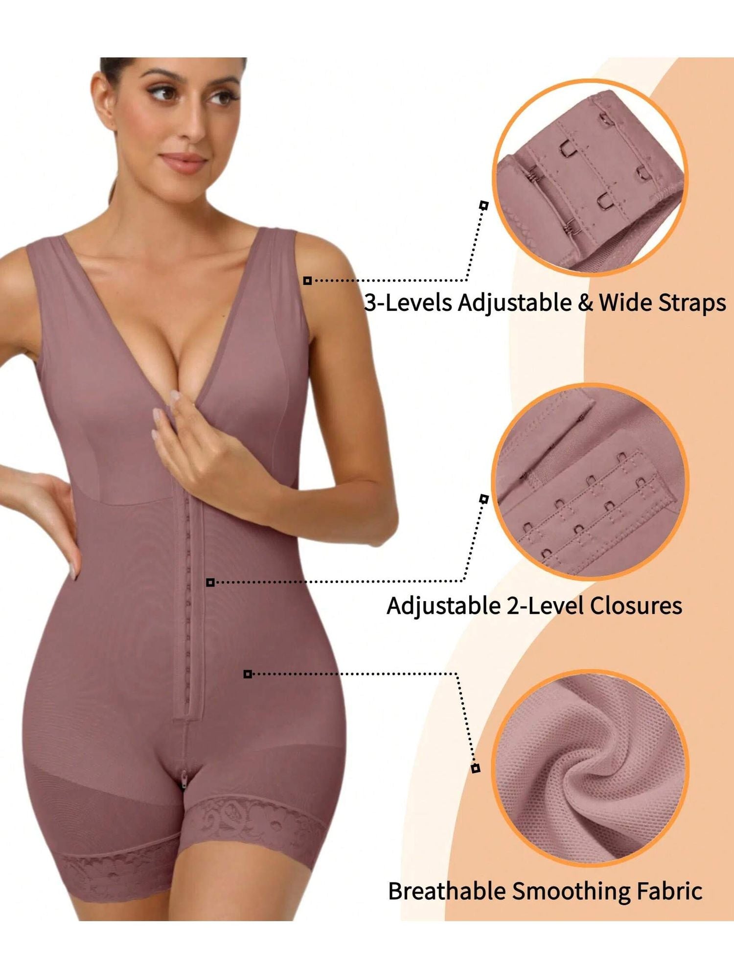 Women's Tummy-Control Faja Corsets: Full-Length Body Shapers With Lift Support & Concealed Zippers