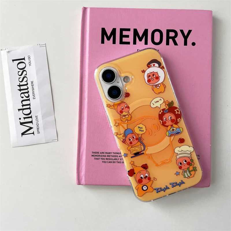 Kawaii Cartoon Star Magnetic Phone Case For iPhone 17 16 Pro 14 15 Pro Max Cover with Stand Holder For Cases Capa H251203