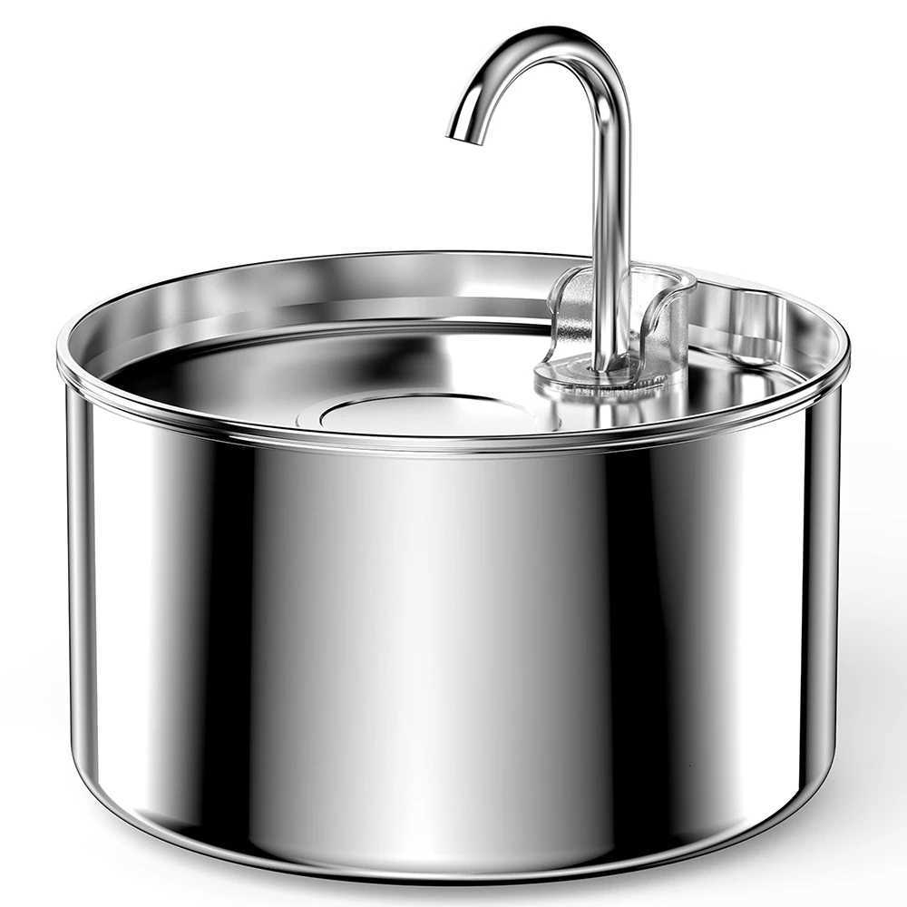 Stainless steel pet water fountain artesian water fountain for cats ultra-quiet water pump with filter M251204