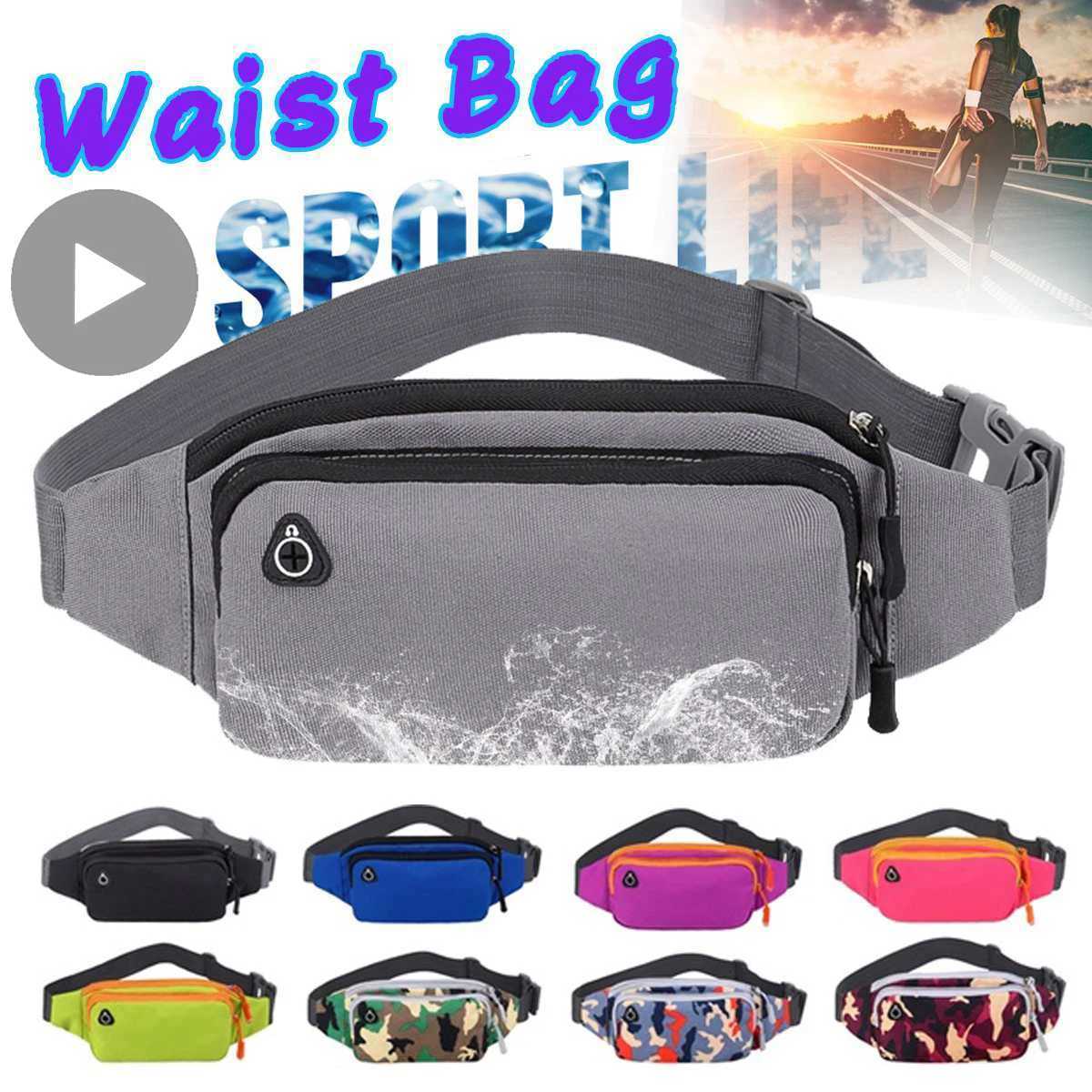 Nylon Waterproof Fanny Waist Bag Pack For Men Women Belt Pouch Male Belly Banana Ladies Bum Hip Kangaroo Sports Running WaistbagT251204
