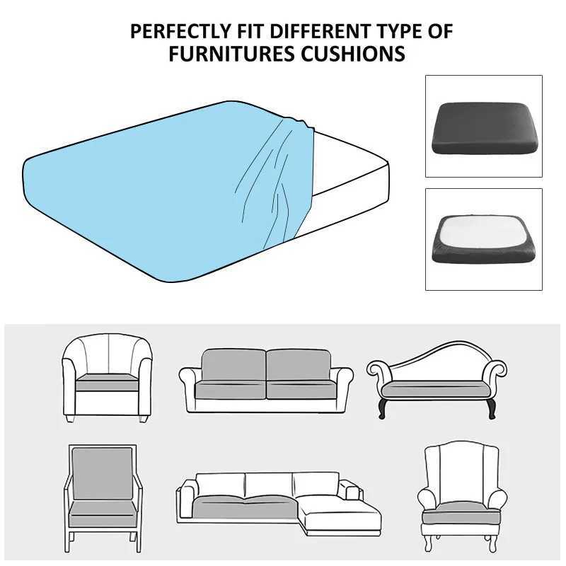 Thicken Stretch Sofa Seat Cushion Cover All-inclusive Sofa Cushion Cover Soft Anti Slip Sofa Slipcover Dogs Furniture Protector M251204 - view 7