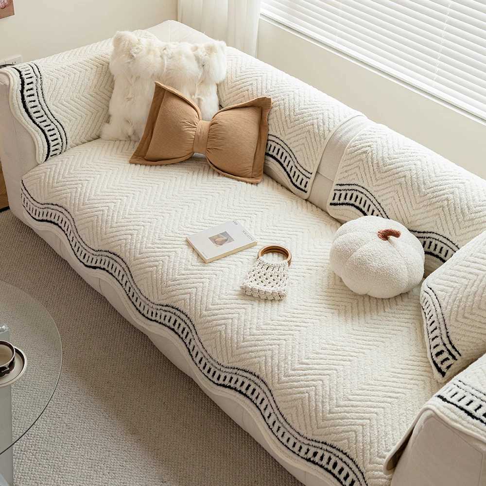 padded plush sofa cushion for Winter Anti-slip Jacquard Sofa Seat Cover for living room bedroom Protector Couch Cover for Sofa M251204 - view 5