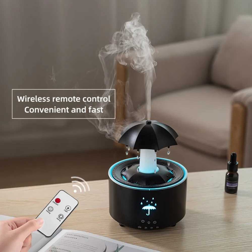 Rotating Umbrella Water Drop Air Humidifier with Colourf Night Lights Mute Spary He Essential Oil Ara Diffuser Humidifier C251204